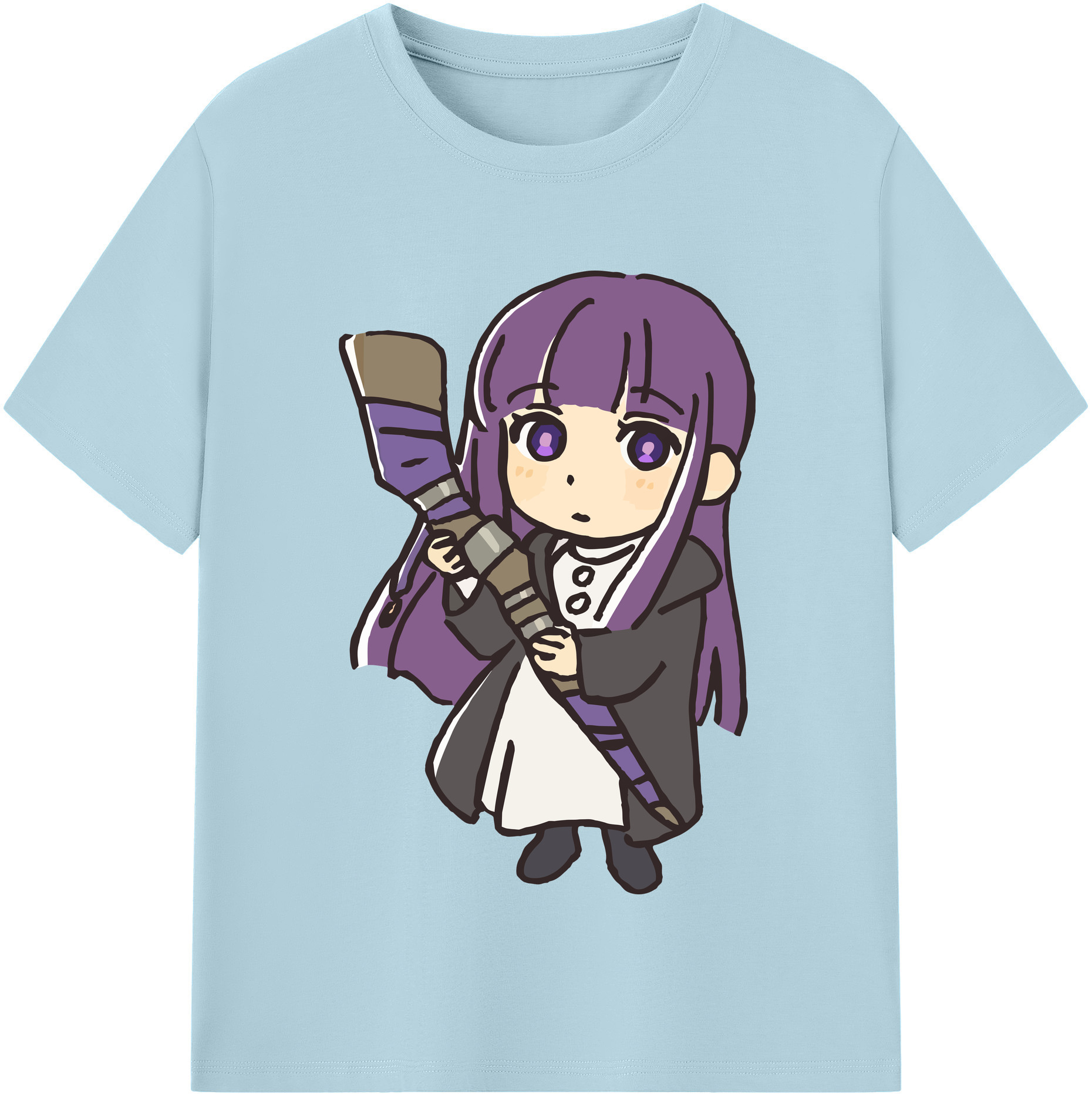 （画像用） 葬送のフリーレン Frieren 綿100％半袖Tシャツ（フロントプリント）